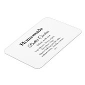 Hausgemachte Butterkekse aus Liebe fügen Text hinz Magnet (Linke Seite)