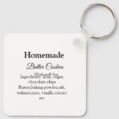 Hausgemachte Butterkekse aus Liebe fügen Text hinz Schlüsselanhänger (Rückseite)