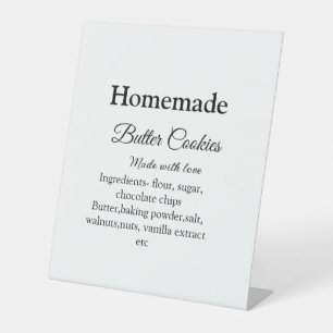 Hausgemachte Butterkekse aus Liebe fügen Text hinz Sockelschild