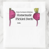 Hausgemachte Canning Jar Label Lila Rüben Rechteckiger Aufkleber (Tasche)