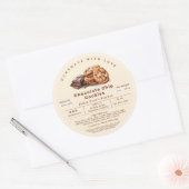 Hausgemachte Chocolate Chip Cookies Hütte Lebensmi Runder Aufkleber (Umschlag)