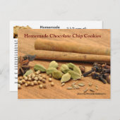 Hausgemachte Chocolate Chip Cookies Postkarte (Vorne/Hinten)