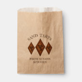 Hausgemachte Cinnamon Sand Tarts Weihnachtskekse Geschenktütchen (Vorderseite)