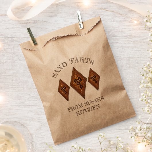 Hausgemachte Cinnamon Sand Tarts Weihnachtskekse Geschenktütchen (Ausgeschnitten)