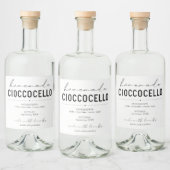 Hausgemachte Cioccocello Chocolate Alkoholflaschenetikett (Flaschen)