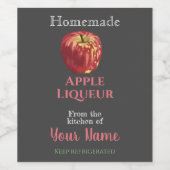 Hausgemachte Cocktail Apple Likör Ihr Name Chalk Weinetikett (Einzelnes Label)