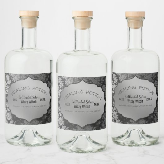 Hausgemachte COLLOIDAL SILVER DIY Flaschenmarken k Alkoholflaschenetikett (Flaschen)