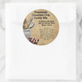 Hausgemachte Cookie Mix Geschenk Jar Labels, Perso Runder Aufkleber (Tasche)