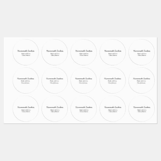 Hausgemachte Cookies fügen Ihren eigenen Textnamen Etiketten (Blatt)