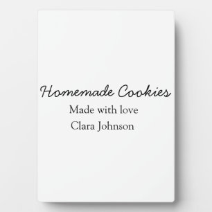 Hausgemachte Cookies fügen Ihren eigenen Textnamen Fotoplatte