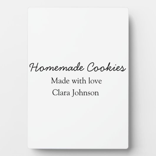 Hausgemachte Cookies fügen Ihren eigenen Textnamen Fotoplatte (Vorderseite)