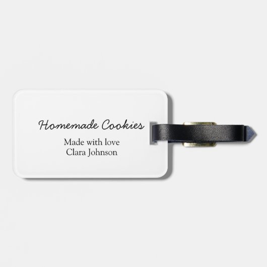 Hausgemachte Cookies fügen Ihren eigenen Textnamen Gepäckanhänger (Rückseite horizontal)