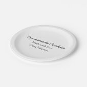 Hausgemachte Cookies fügen Ihren eigenen Textnamen Pappteller (Schrägansicht)