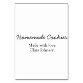 Hausgemachte Cookies fügen Ihren eigenen Textnamen Tischnummer (Rückseite)