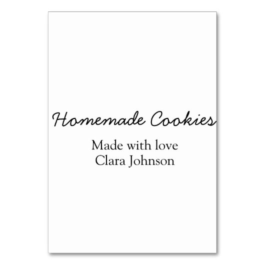 Hausgemachte Cookies fügen Ihren eigenen Textnamen Tischnummer (Rückseite)