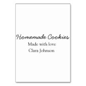 Hausgemachte Cookies fügen Ihren eigenen Textnamen Tischnummer (Vorderseite)