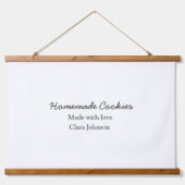 Hausgemachte Cookies fügen Ihren eigenen Textnamen Wandteppich Mit Holzrahmen (Vorne)