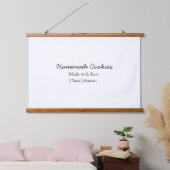 Hausgemachte Cookies fügen Ihren eigenen Textnamen Wandteppich Mit Holzrahmen (Schlafzimmer)