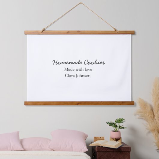 Hausgemachte Cookies fügen Ihren eigenen Textnamen Wandteppich Mit Holzrahmen (Schlafzimmer)