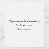 Hausgemachte Cookies fügen Ihren eigenen Textnamen Weinetikett (Einzelnes Label)