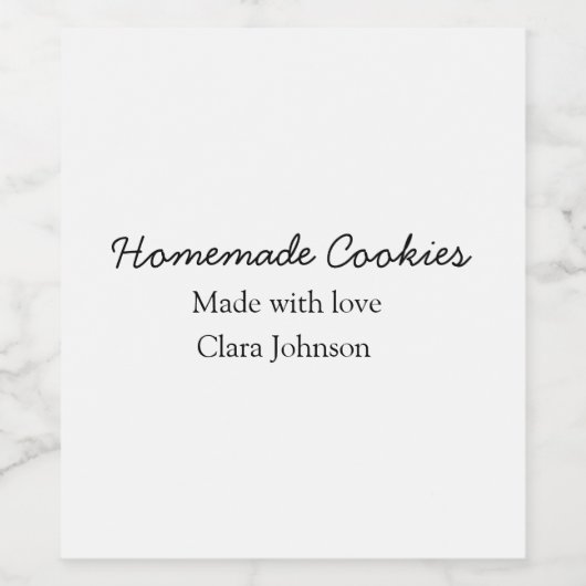 Hausgemachte Cookies fügen Ihren eigenen Textnamen Weinetikett (Einzelnes Label)