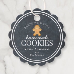 Hausgemachte Cookies Gingerbread Man Chalkboard Geschenkanhänger