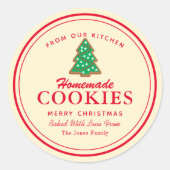 Hausgemachte Cookies Lebkuchen Runder Aufkleber (Vorderseite)