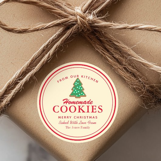 Hausgemachte Cookies Lebkuchen Runder Aufkleber