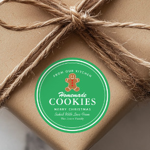 Hausgemachte Cookies Lebkuchen Runder Aufkleber