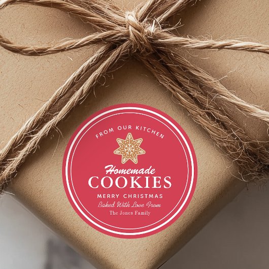 Hausgemachte Cookies Lebkuchen Runder Aufkleber