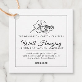 Hausgemachte Cotton Makrame-Wandaufhängung Geschenkanhänger