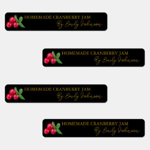 Hausgemachte Cranberry-Jam-Thin-Siegel Etiketten