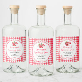 Hausgemachte Cranberry Juice Drinks Alkoholflaschenetikett