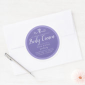 Hausgemachte Creme, blaue weiße Zutaten Runder Aufkleber (Umschlag)