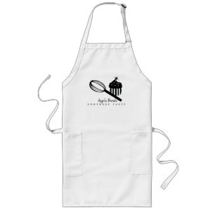 Hausgemachte Cupcake Business Whisk Hand gezogen Lange Schürze