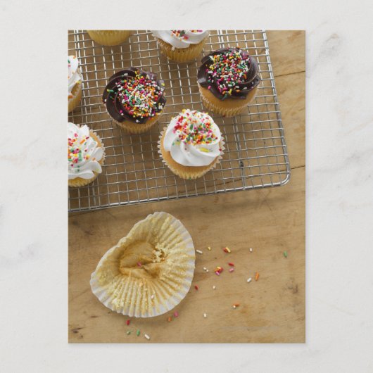 Hausgemachte Cupcakes Postkarte (Vorderseite)