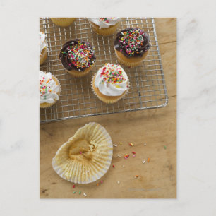 Hausgemachte Cupcakes Postkarte
