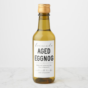 hausgemachte Eggnog-Flasche Weinetikett