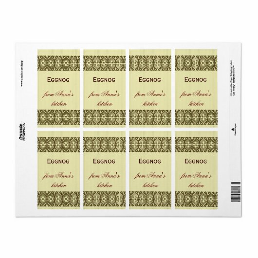 Hausgemachte egnog personalisierte Grenze (Vorne)