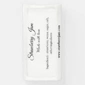 Hausgemachte Erdbeermarmelade aus Liebe fügen Text Banner (Vertikal)