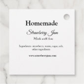 Hausgemachte Erdbeermarmelade aus Liebe fügen Text Geschenkanhänger (Rückseite)