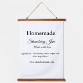 Hausgemachte Erdbeermarmelade aus Liebe fügen Text Wandteppich Mit Holzrahmen (Vorderseite)