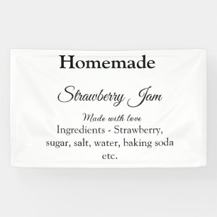 Hausgemachte Erdbeermarmelade mit Liebe fügen Text Banner