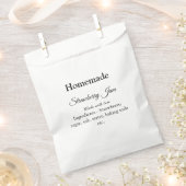 Hausgemachte Erdbeermarmelade mit Liebe fügen Text Geschenktütchen (Ausgeschnitten)