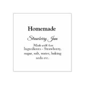 Hausgemachte Erdbeermarmelade mit Liebe fügen Text Gummistempel (Prägung)