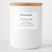 Hausgemachte Erdbeermarmelade mit Liebe fügen Text Lebensmitteletikett (Vorderseite)