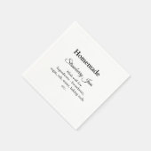Hausgemachte Erdbeermarmelade mit Liebe fügen Text Serviette (Ecke)
