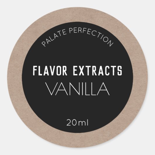 Hausgemachte Extract-Labels Runder Aufkleber (Vorderseite)