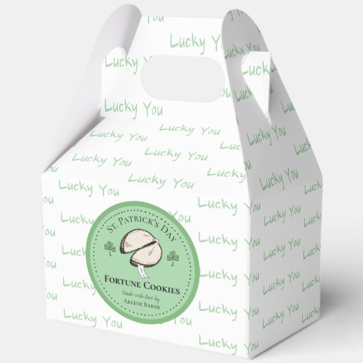 Hausgemachte Fortune Cookie St. Patrick's Day Boxe Geschenkschachtel (Vorderseite)