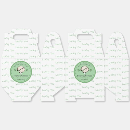 Hausgemachte Fortune Cookie St. Patrick's Day Boxe Geschenkschachtel (Ungeklappt)